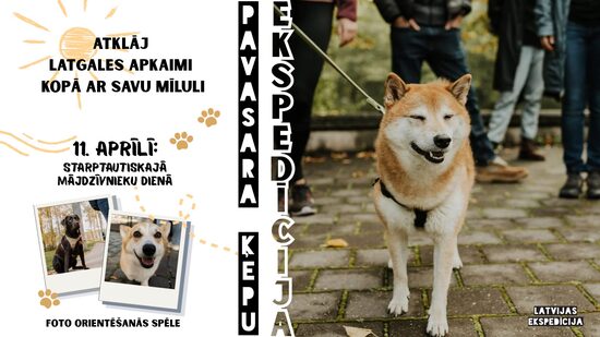Foto orientēšanās spēle: Pavasara Ķepu Ekspedīcija 🐾